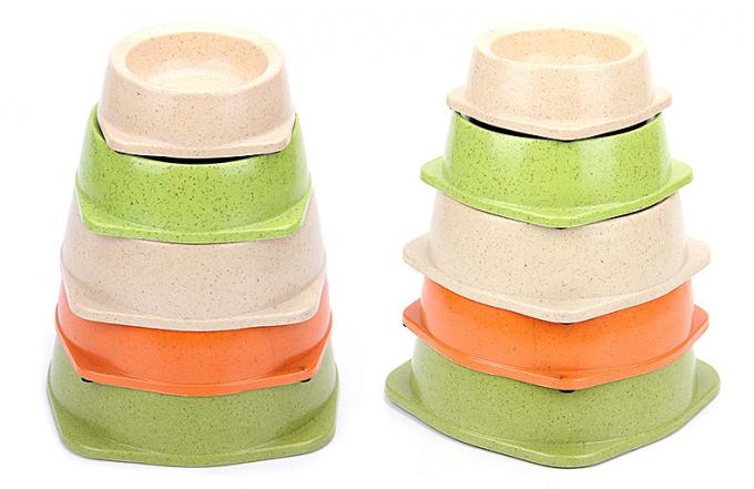 مادة ممتازة بامبو ثلاثي الحجم كأس طعام الكلاب 2