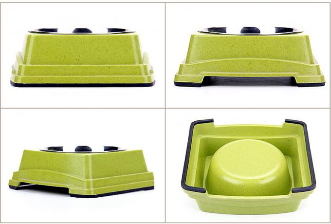 الجودة الجيدة بيع بالجملة الساخنة الخيزران الفولاذ المقاوم للصدأ كلب جرو طعام الصحن 5