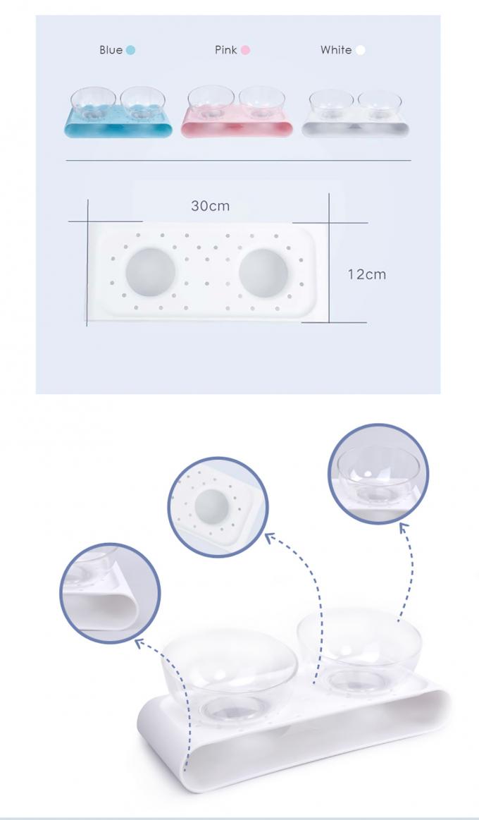 وعاء طعام القطط لتخفيف إرهاق الشارب طعام الحيوانات الأليفة والماء وعاءات مجموعة من 2 4