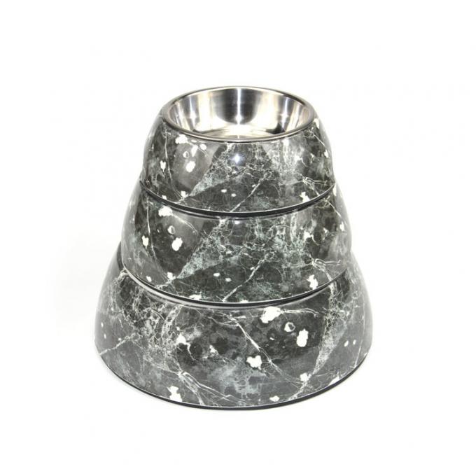 بيع بالجملة عالية الجودة أطعمة الحيوانات الأليفة فولاذ المقاوم للصدأ عظم الكلب وعاء 2