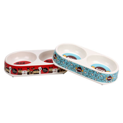 ملعقة غذاء الحيوانات الأليفة مزدوجة الميلامين مضادة للبكتيريا للكلاب والقطط