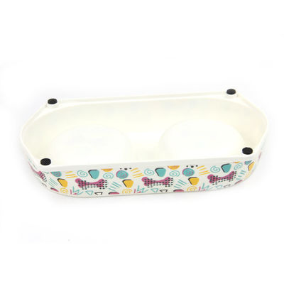 كأس الحيوانات الأليفة من الألياف الخيزرانية المزدوجة